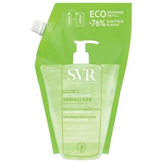 Gel moussant anti-imperfections Sebiaclear SVR - Peaux grasses - Éco-recharge 400ml