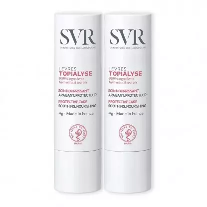 Soin nourrissant lèvres Topialyse SVR - Lèvres abîmées - 2 x 4g