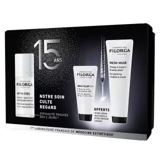 Coffret anniversaire Optim-Eyes + Time-Filler + Meso-Mask Filorga