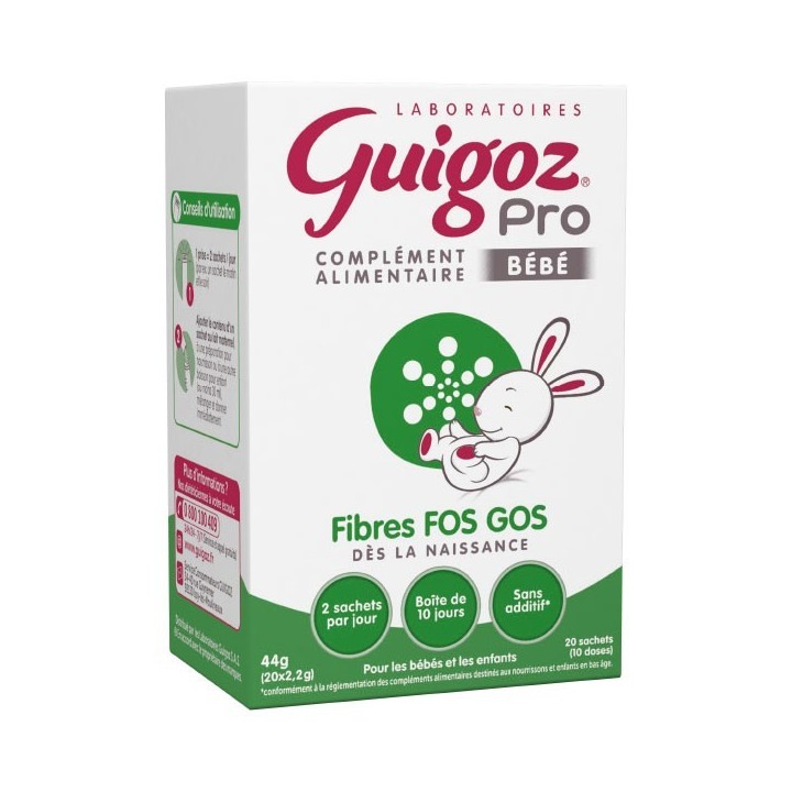 Fibres FOS GOS Guigoz Pro - Système digestif - 20 sachets