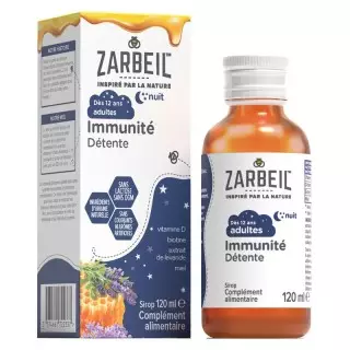 Sirop immunité nuit adultes Zarbeil - Dès 12 ans - 120ml