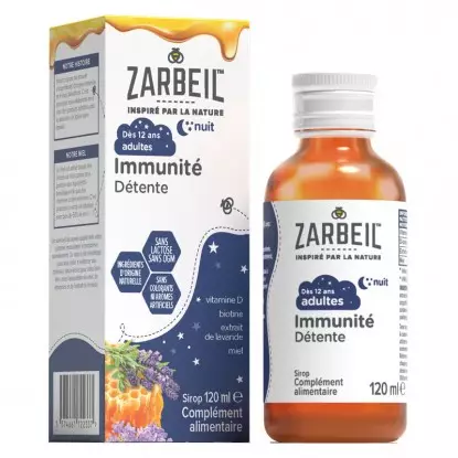 Sirop immunité nuit adultes Zarbeil - Dès 12 ans - 120ml