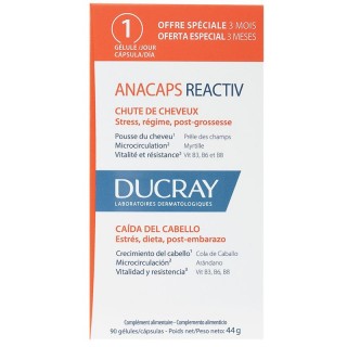Anacaps Reactiv chute de cheveux Ducray - Cheveux et ongles - 90 comprimés