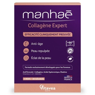 Manhaé Collagène expert Bio Nutrisanté - Anti-âge - 30 gélules