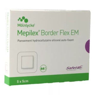 Pansement hydrocellulaire carré Mepilex Border Flex EM Mölnlycke - 10 unités 10 × 10 cm