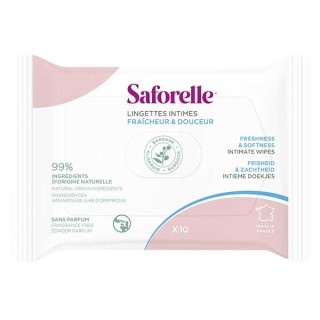 Saforelle Pocket lingettes intimes biodégradables x10