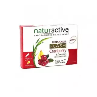 Naturactive Urisanol Cranberry Flash 10 Gélules + 10 Capsules
