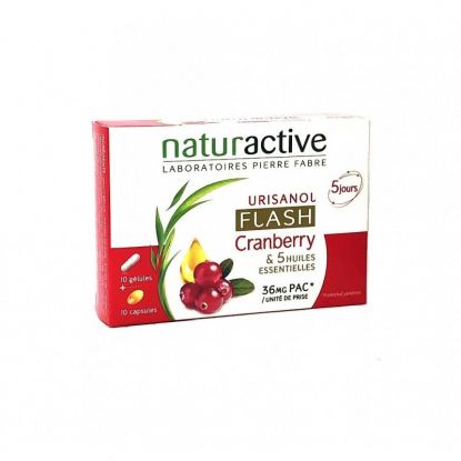 Naturactive Urisanol Cranberry Flash 10 Gélules + 10 Capsules