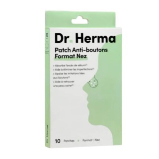 Patch anti-bouton de Dr. Herma - Peau acnéique - Format nez - 10 patchs