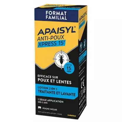 Poux Apaisyl lotion flacon 200 ml + peigne
