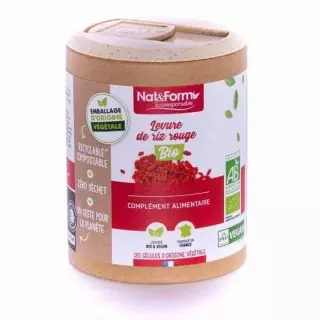Nat&Form Levure de riz rouge Bio - 120 gélules