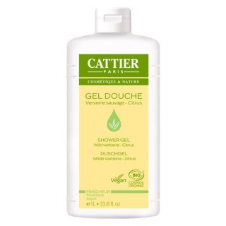 Cattier Gel douche Verveine Sauvage Citrus Bio - 1L