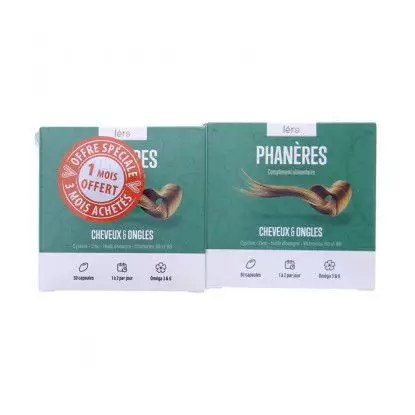 Léro Phanères cheveux et ongles - 90 capsules + 30 offertes
