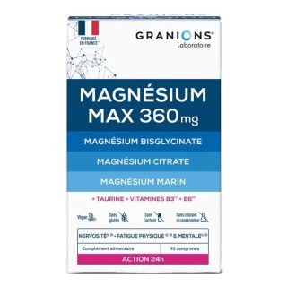 Magnésium Max 360mg Granions - Vitalité - 90 comprimés