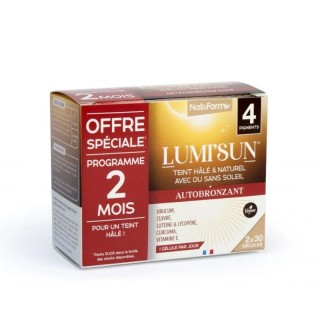 Autobronzant teint halé et naturel Lumi'Sun Nat&Form - 2 x 30 gélules