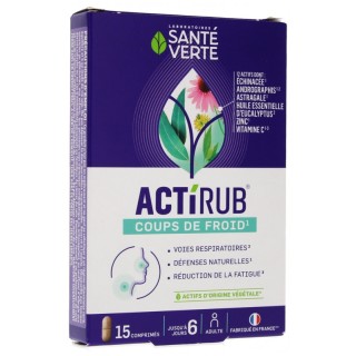 ActiRub 15 Comprimés Rhume et infections Santé verte