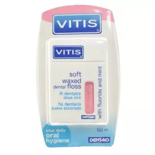 Fil dentaire Floss Waxed Fluor Mint Vitis Dental - 50m