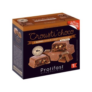 Barres Crousti'Chocolat de Protifast - 7 barres