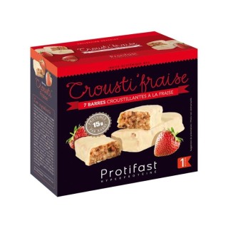 Barres Crousti'Fraise de Protifast - 7 barres