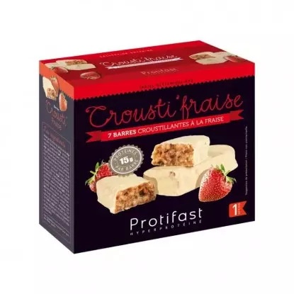 Barres Crousti'Fraise de Protifast - 7 barres