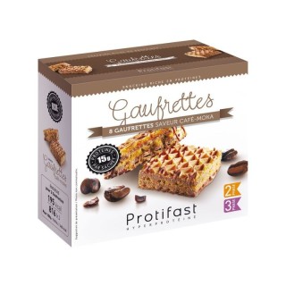 Gaufrettes protéinées café-moka de Protifast - 8 gaufrettes