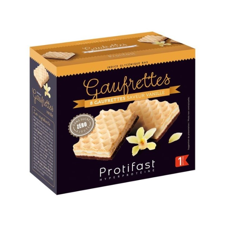 Gaufrettes protéinées vanille de Protifast - 8 gaufrettes