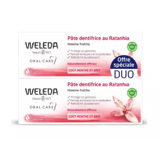 Weleda dentifrice ratanhia 75 ml duo