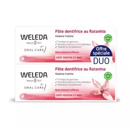 Weleda dentifrice ratanhia 75 ml duo