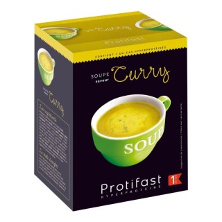 Velouté hyperprotéiné saveur curry Protifast - 7 sachets de 24 g