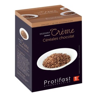 Crème céréales chocolat hyperprotéinée de Protifast - 7 sachets x 28 g