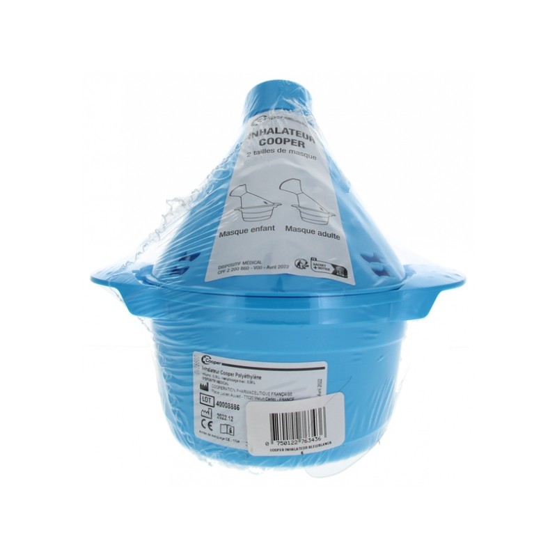 Inhalateur polyéthylène Cooper - Coloris aléatoire (Bleu ou blanc)