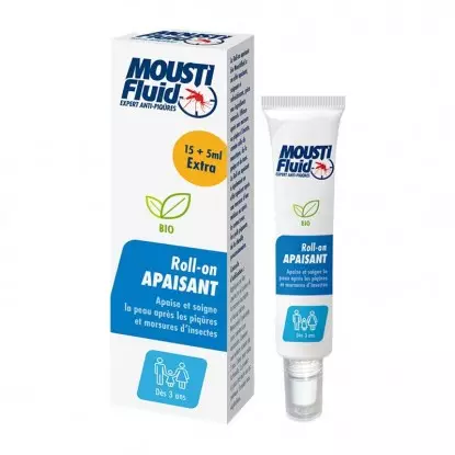 Roll-on apaisant Bio de Moustifluid - Apaisant après-piqûre - 20ml
