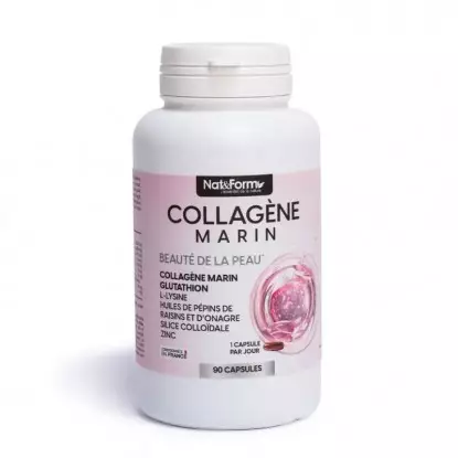 Collagène marin 10g Nat & Form - Beauté de la peau - 90 capsules