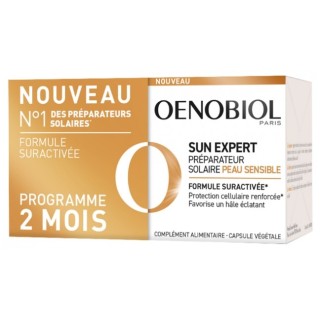 Préparateur solaire peau sensible Sun Expert Oenobiol - 2 x 30 capsules
