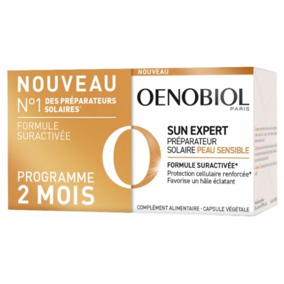 Préparateur solaire peau sensible Sun Expert Oenobiol - 2 x 30 capsules