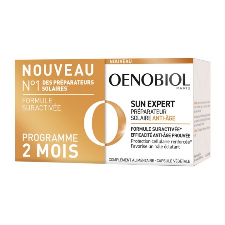 Préparateur solaire anti-âge Sun Expert Oenobiol - 2 x 30 capsules