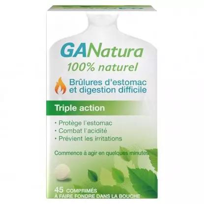 Brûlures d'estomac et digestion difficile GANatura - 45 comprimés