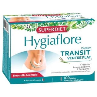 Hygiaflore Psyllium Transit Ventre Plat Superdiet - 100 gélules