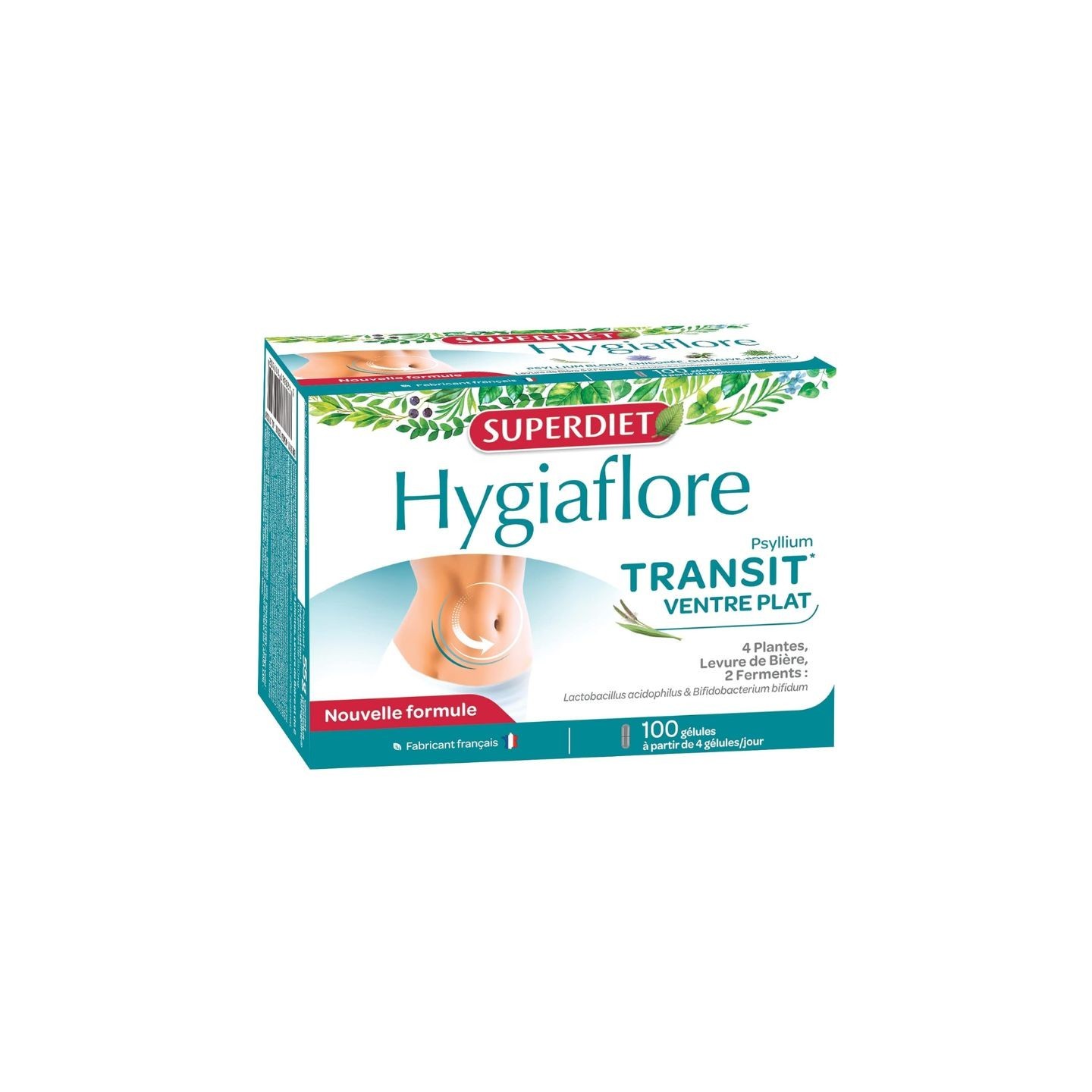 LEA NATURE Activateur Transit Psyllium Chicorée - Lot 2 X 45 Gélules, Date 03/2026