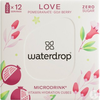 Waterdrop Microdrink LOVE - Saveur Grenade/Baie de Goji - 12 cubes à dissoudre