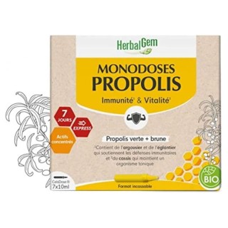 Monodoses Propolis Bio Herbalgem - Immunité et vitalité - 7 monodoses