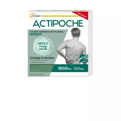 Actipoche Coussin Thermique Dos et Ventre Argile