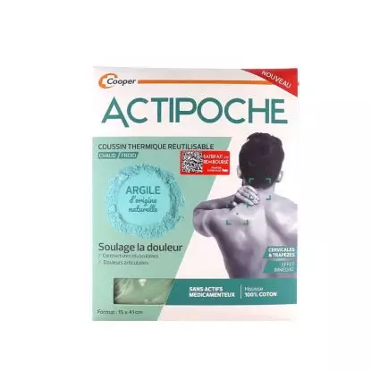Actipoche Coussin Thermique Cervicales et Trapèzes Argile