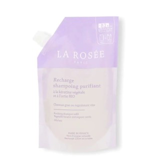 Shampoing purifiant kératine végétale & ortie Bio La Rosée - Recharge 400ml