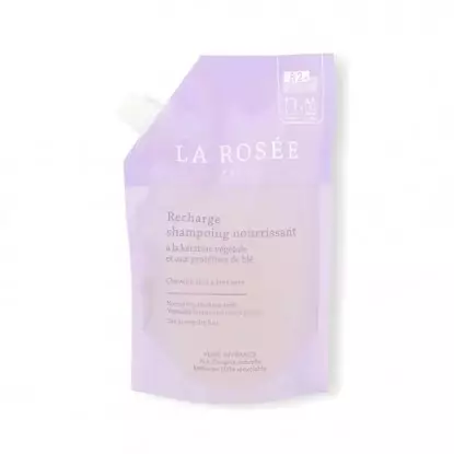Shampoing nourrissant kératine végétale & protéines de blé Bio La Rosée - Recharge 400ml