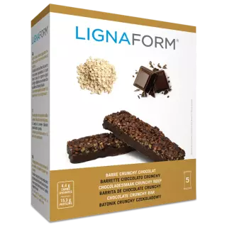 Barres protéinées crunchy chocolat Therascience - Régime Lignaform - 5 barres