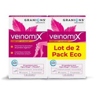 Veinomix Granions - Confort veineux - 2 x 60 comprimés