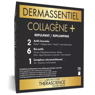 Collagène + Dermassentiel Therascience - Repulpant et raffermissant - 15 sachets