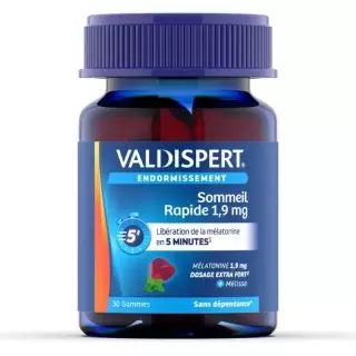 Sommeil rapide 1,9mg Valdispert - Sommeil naturel - 60 gommes
