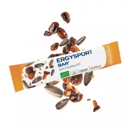 Barre énergétique Bio graines et fruits secs Ergysport Bar' Nutergia - 40g